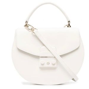 FURLA Top Handle Leather Bag - White
